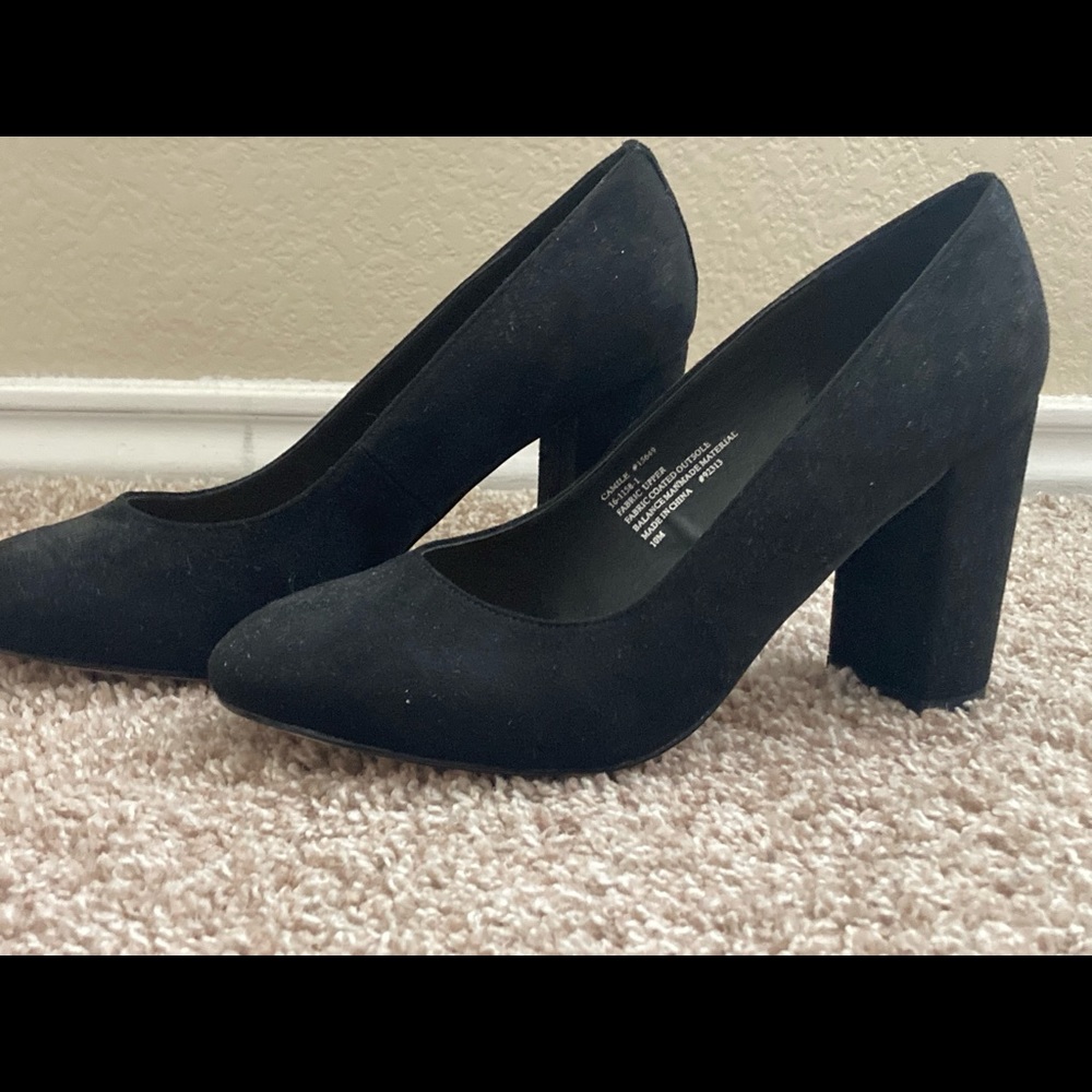 Black fabric pumps / heels - Picture 5 of 6